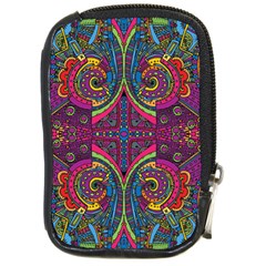 Colorful Boho Pattern Compact Camera Leather Case by designsbymallika