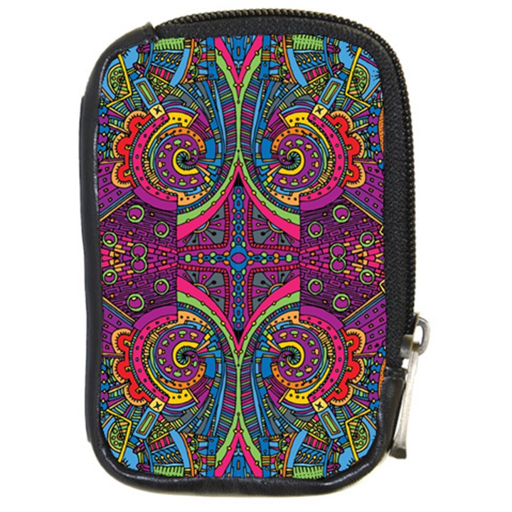 Colorful Boho Pattern Compact Camera Leather Case