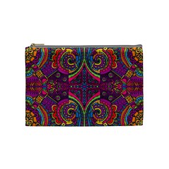 Colorful Boho Pattern Cosmetic Bag (medium) by designsbymallika