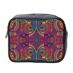 Colorful Boho Pattern Mini Toiletries Bag (two Sides) by designsbymallika