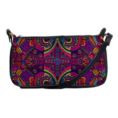 Colorful Boho Pattern Shoulder Clutch Bag by designsbymallika