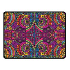 Colorful Boho Pattern Double Sided Fleece Blanket (small)  by designsbymallika