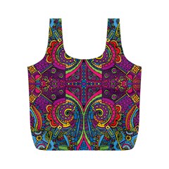 Colorful Boho Pattern Full Print Recycle Bag (m) by designsbymallika