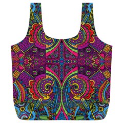 Colorful Boho Pattern Full Print Recycle Bag (xl) by designsbymallika