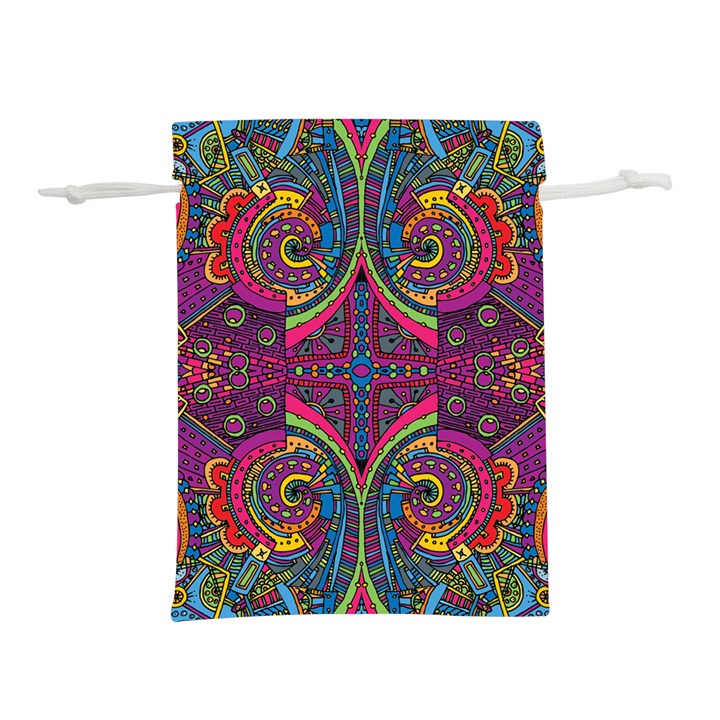 Colorful Boho Pattern Lightweight Drawstring Pouch (M)