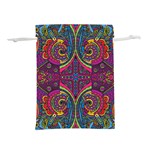 Colorful Boho Pattern Lightweight Drawstring Pouch (L) Back