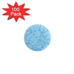 Blue Lines Pattern 1  Mini Magnets (100 Pack)  by designsbymallika