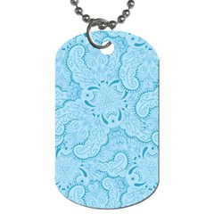 Blue Lines Pattern Dog Tag (one Side)