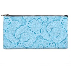 Blue Lines Pattern Pencil Case by designsbymallika