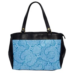 Blue Lines Pattern Oversize Office Handbag