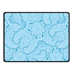 Blue Lines Pattern Fleece Blanket (Small) 50 x40  Blanket Front