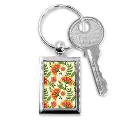 Orange Flowers Key Chain (rectangle) by designsbymallika