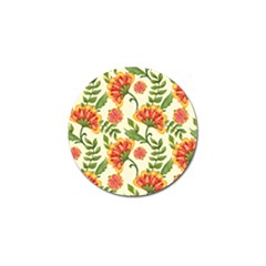 Orange Flowers Golf Ball Marker (4 Pack) by designsbymallika