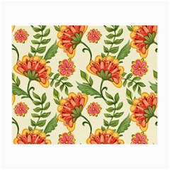 Orange Flowers Small Glasses Cloth by designsbymallika