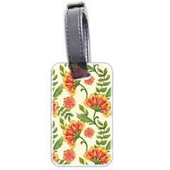 Orange Flowers Luggage Tag (two Sides) by designsbymallika