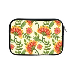 Orange Flowers Apple Ipad Mini Zipper Cases by designsbymallika