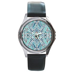 Boho Love 2 Round Metal Watch by designsbymallika