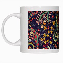 Pretty Baatik Print White Mugs