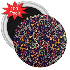 Pretty Baatik Print 3  Magnets (100 pack)