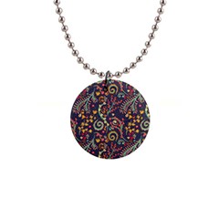 Pretty Baatik Print 1  Button Necklace