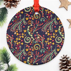 Pretty Baatik Print Round Ornament (Two Sides)