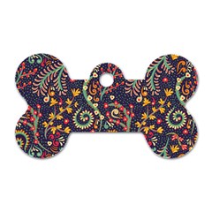 Pretty Baatik Print Dog Tag Bone (Two Sides)