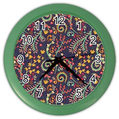 Pretty Baatik Print Color Wall Clock