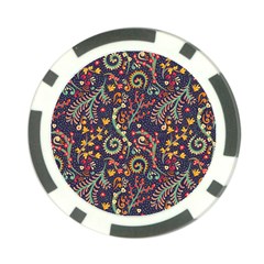 Pretty Baatik Print Poker Chip Card Guard