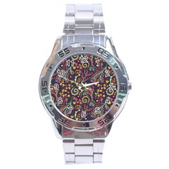 Pretty Baatik Print Stainless Steel Analogue Watch