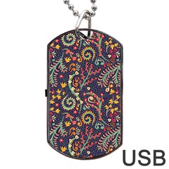 Pretty Baatik Print Dog Tag USB Flash (One Side)