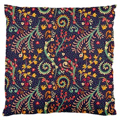 Pretty Baatik Print Large Cushion Case (one Side) by designsbymallika