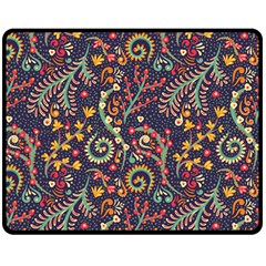 Pretty Baatik Print Double Sided Fleece Blanket (Medium) 