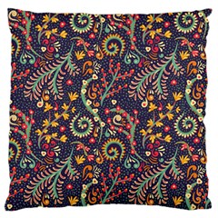 Pretty Baatik Print Large Flano Cushion Case (One Side)