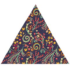 Pretty Baatik Print Wooden Puzzle Triangle