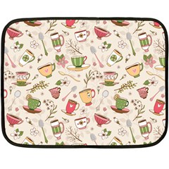 Green Tea Love Double Sided Fleece Blanket (mini)  by designsbymallika