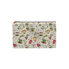 Green Tea Love Cosmetic Bag (small) by designsbymallika