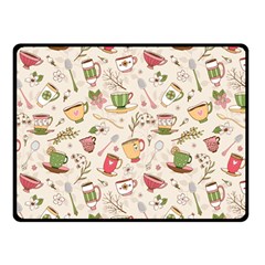 Green Tea Love Double Sided Fleece Blanket (small)  by designsbymallika