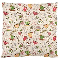 Green Tea Love Standard Flano Cushion Case (one Side) by designsbymallika