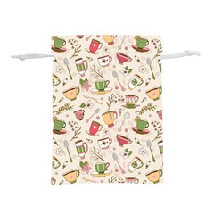 Green Tea Love Lightweight Drawstring Pouch (l) by designsbymallika