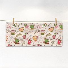 Green Tea Love Hand Towel by designsbymallika