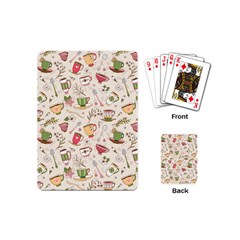 Green Tea Love Playing Cards Single Design (mini) by designsbymallika