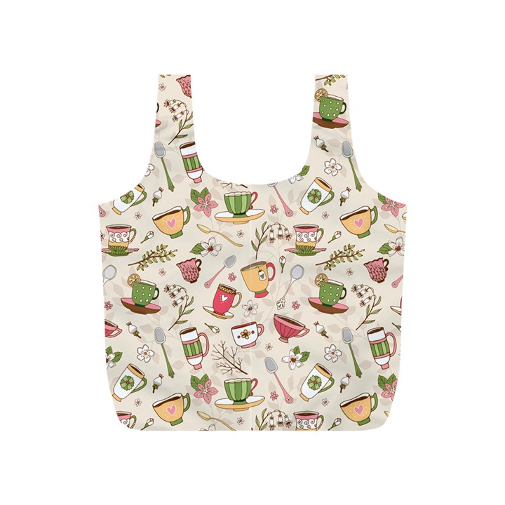 Green Tea Love Full Print Recycle Bag (S)