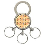 Tribal Love 3-Ring Key Chain Front