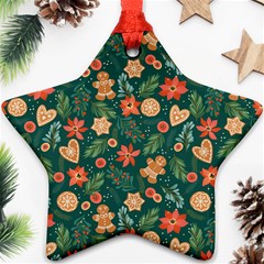 Christmas Pattern 3 Star Ornament (two Sides) by designsbymallika