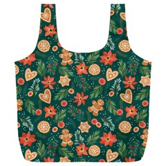 Christmas Pattern 3 Full Print Recycle Bag (xxl) by designsbymallika