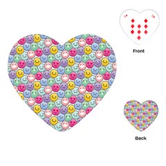 Cute Emoticon Pattern Playing Cards Single Design (heart) by designsbymallika