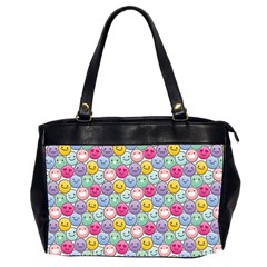 Cute Emoticon Pattern Oversize Office Handbag (2 Sides) by designsbymallika