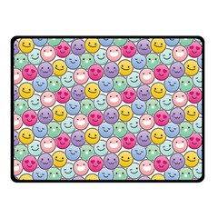 Cute Emoticon Pattern Fleece Blanket (small) by designsbymallika