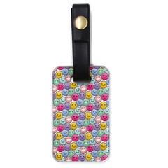 Cute Emoticon Pattern Luggage Tag (one Side) by designsbymallika