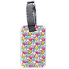 Cute Emoticon Pattern Luggage Tag (two Sides) by designsbymallika